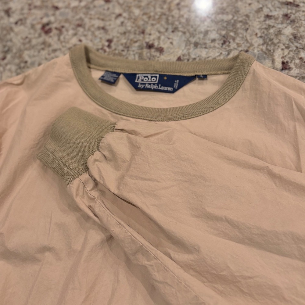 Vintage 90s Polo Ralph Lauren Pullover L Khaki Wool Rib Sportsman Outdoor - Picture 2 of 12